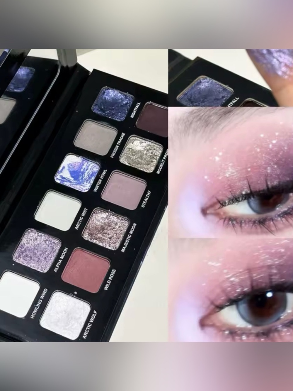 & Other Stories Pink and Purple Sparkle Eyeshadow Palette